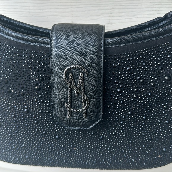 STEVE MADDEN BLACK Rhinestone Embellished Shoulder Bag - Picture 8 of 8